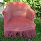 Pink velvet toad chair