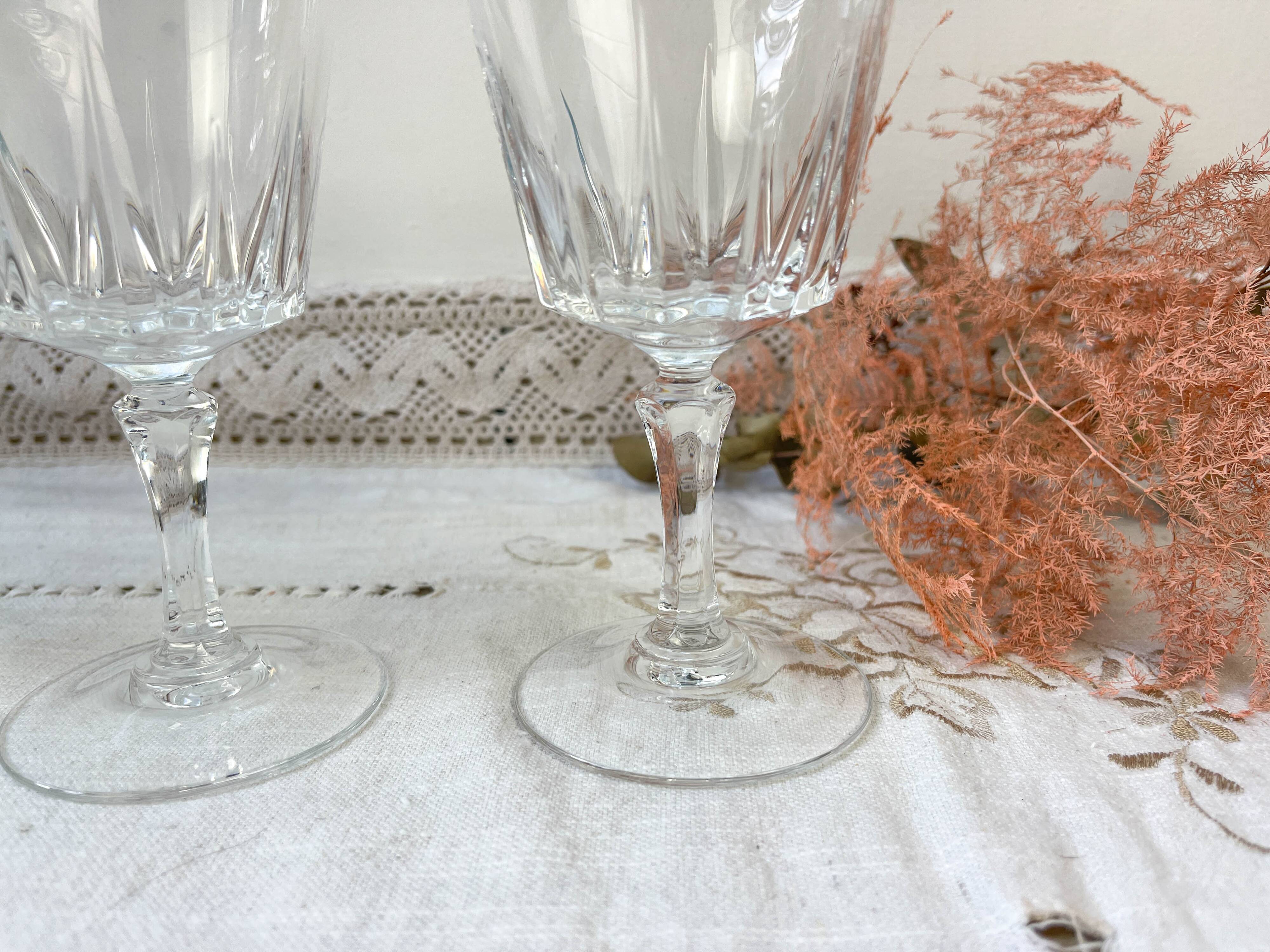6 Vintage Cristal D'Arques Versailles Water Glasses