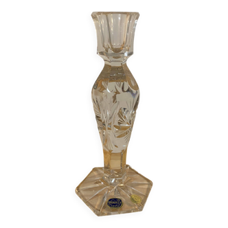 Bohemian crystal candlestick