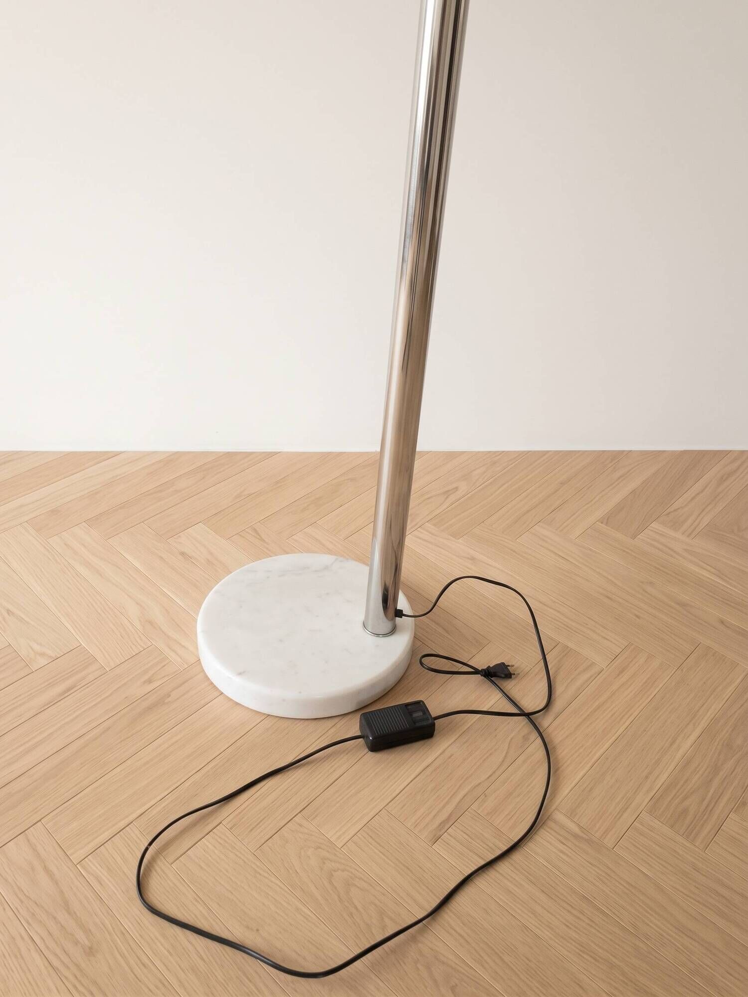 Vintage arc floor lamp with 5 branches from the 70s in silver.