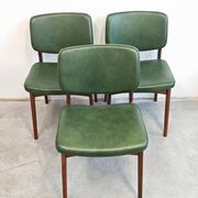 Mid-Century Modern dining chair in teak and leather, Denmark 1960s