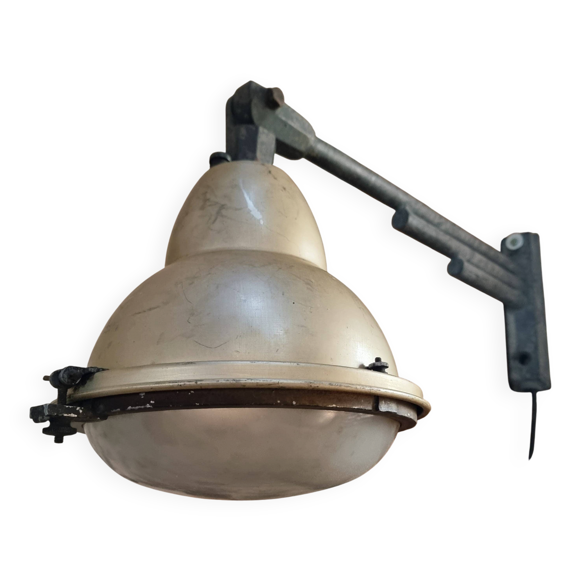 Applique murale vintage de lampadaire – lampe murale industrielle, bras réglable années 1950