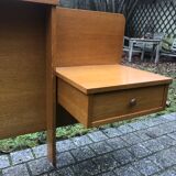 Headboard with bedside suspended 1960 vintage