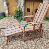 Rattan armchair / chaise longue