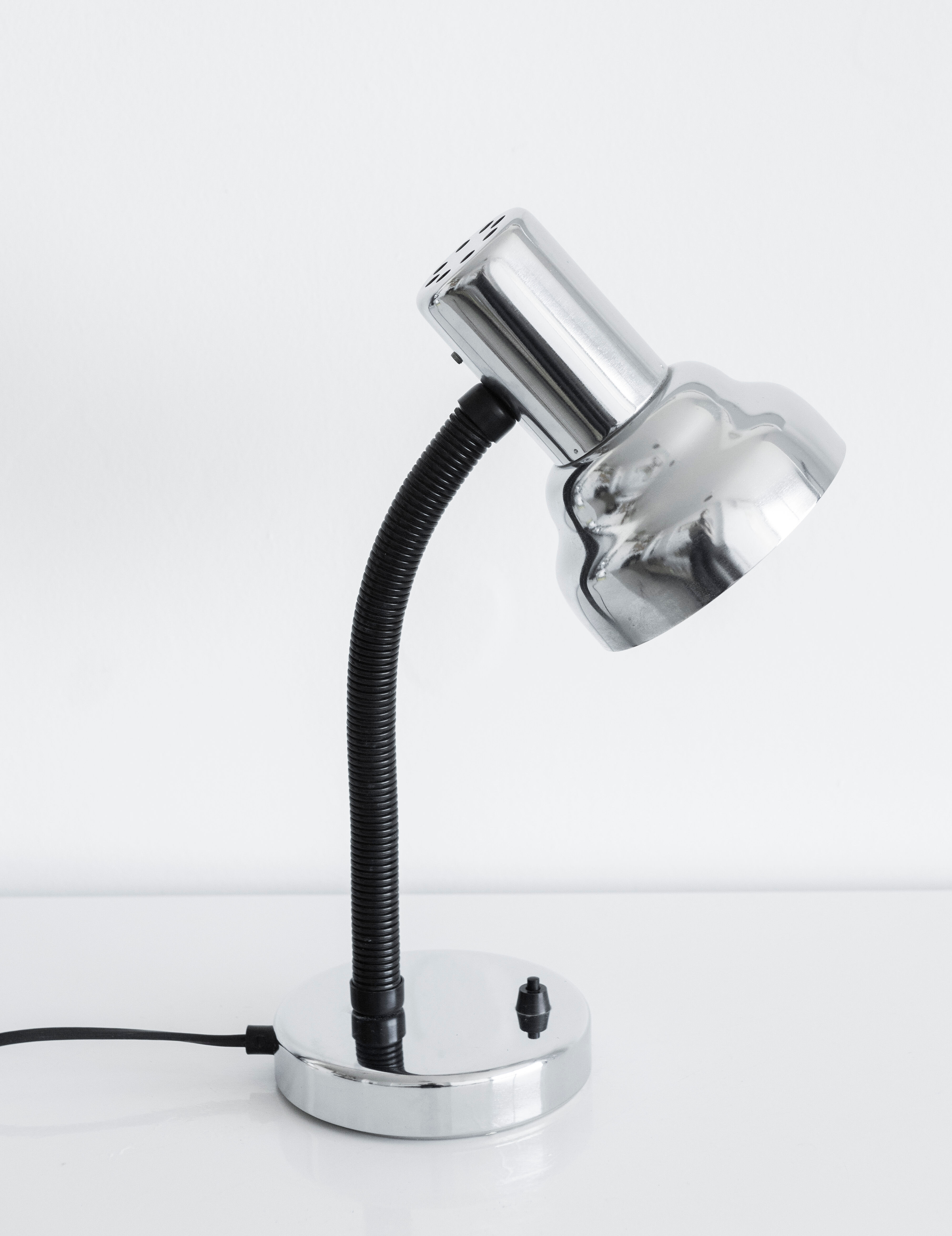 Lampe de bureau chrome vintage années 70
