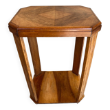 Art Deco walnut side table or serving trolley, side table