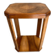 Art Deco side table or serving table in walnut, pedestal table.