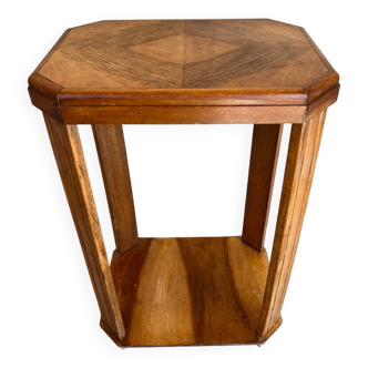Art Deco walnut side table or serving trolley, side table