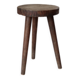 Tabouret tripode vintage en bois
