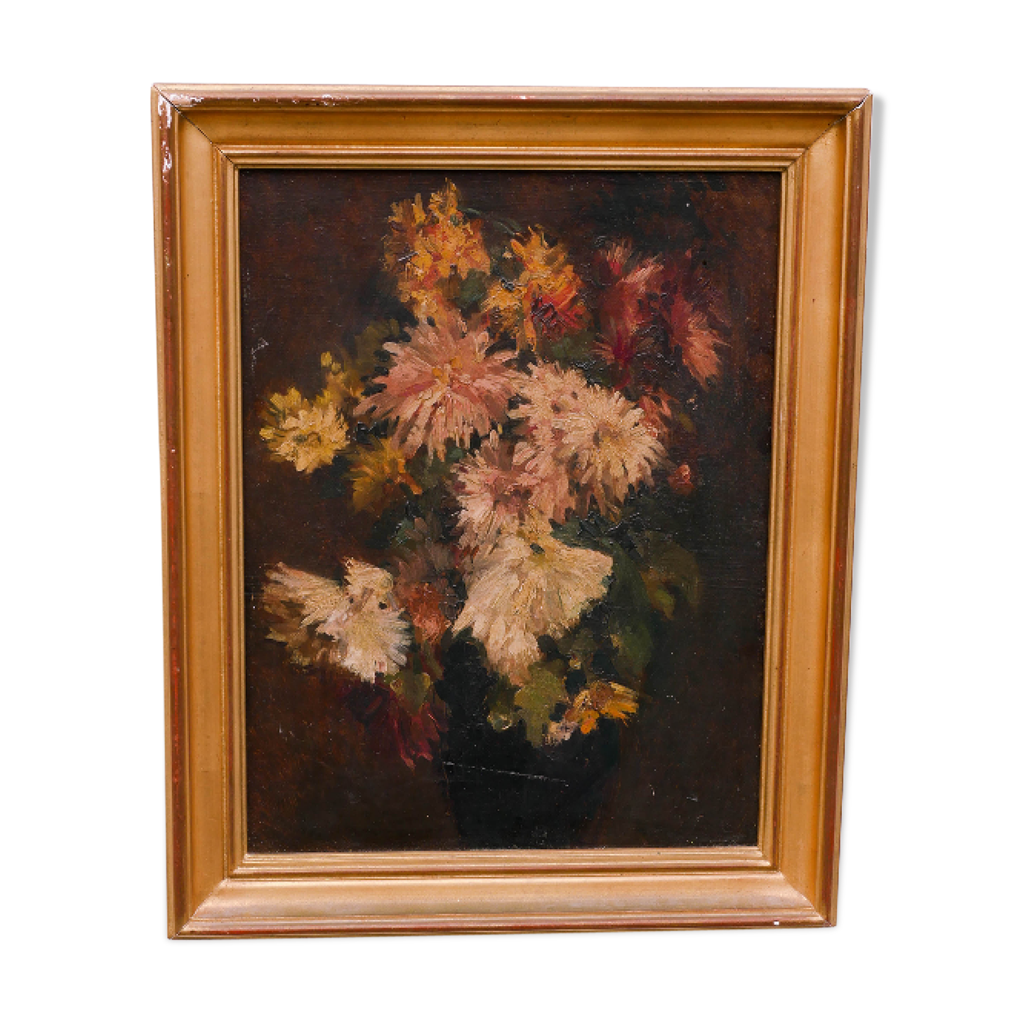 Oil painting floral composition