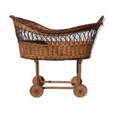 Vintage wicker cradle