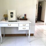 Vintage wood and brass desk