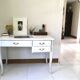 Vintage wood and brass desk
