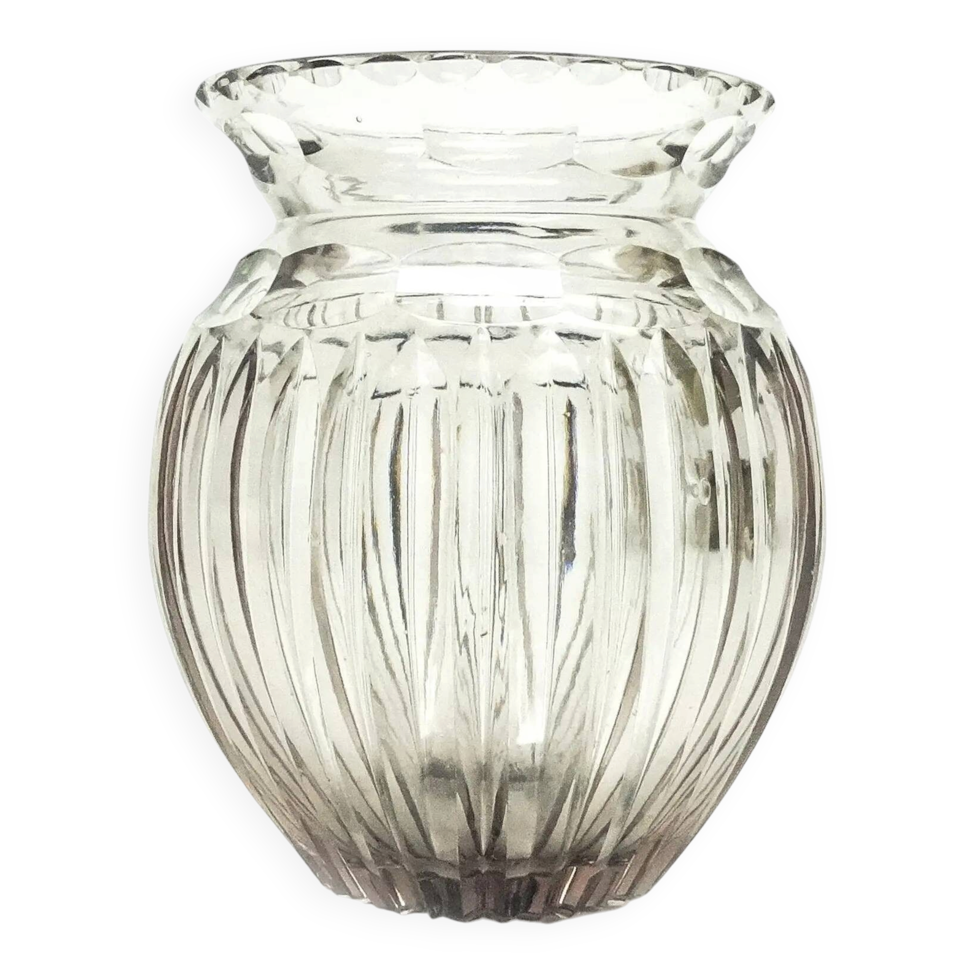 Art deco vase, crystal, Poland, 1930s