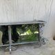 Wall coat rack, wrought iron hook with vintage mirror.
