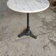 Table bistro marble top cast iron foot