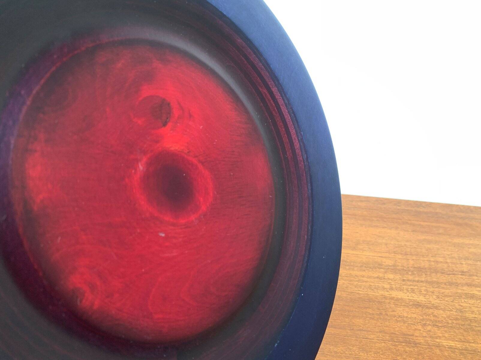 Assiette déco en bouleau finition vintage de Tailio Design, Finlande, années 1970