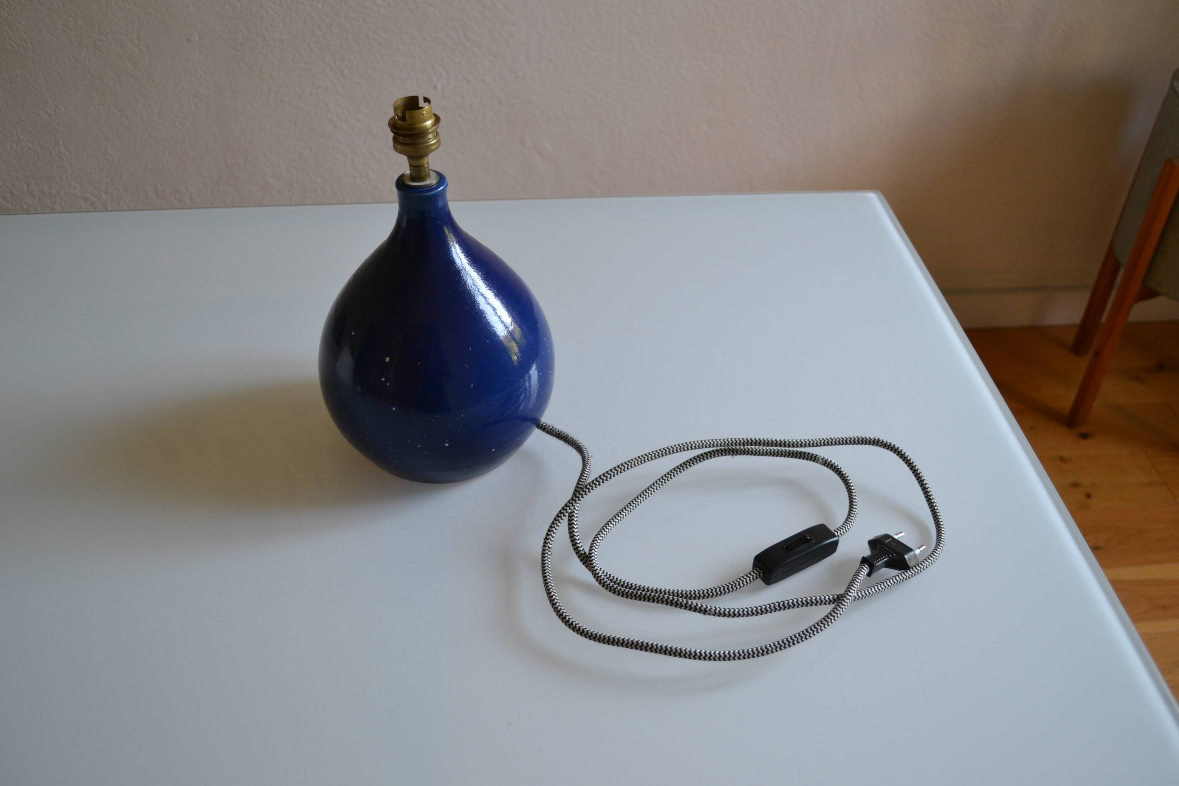 ceramic lamp base modernist France 1970