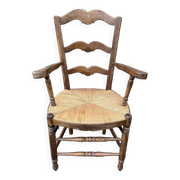 Fauteuil provencal, paillé, vintage, début XXème s.