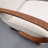 1930 Jindrich Halabala Bentwood Armchair in Ivory Premium Buckle