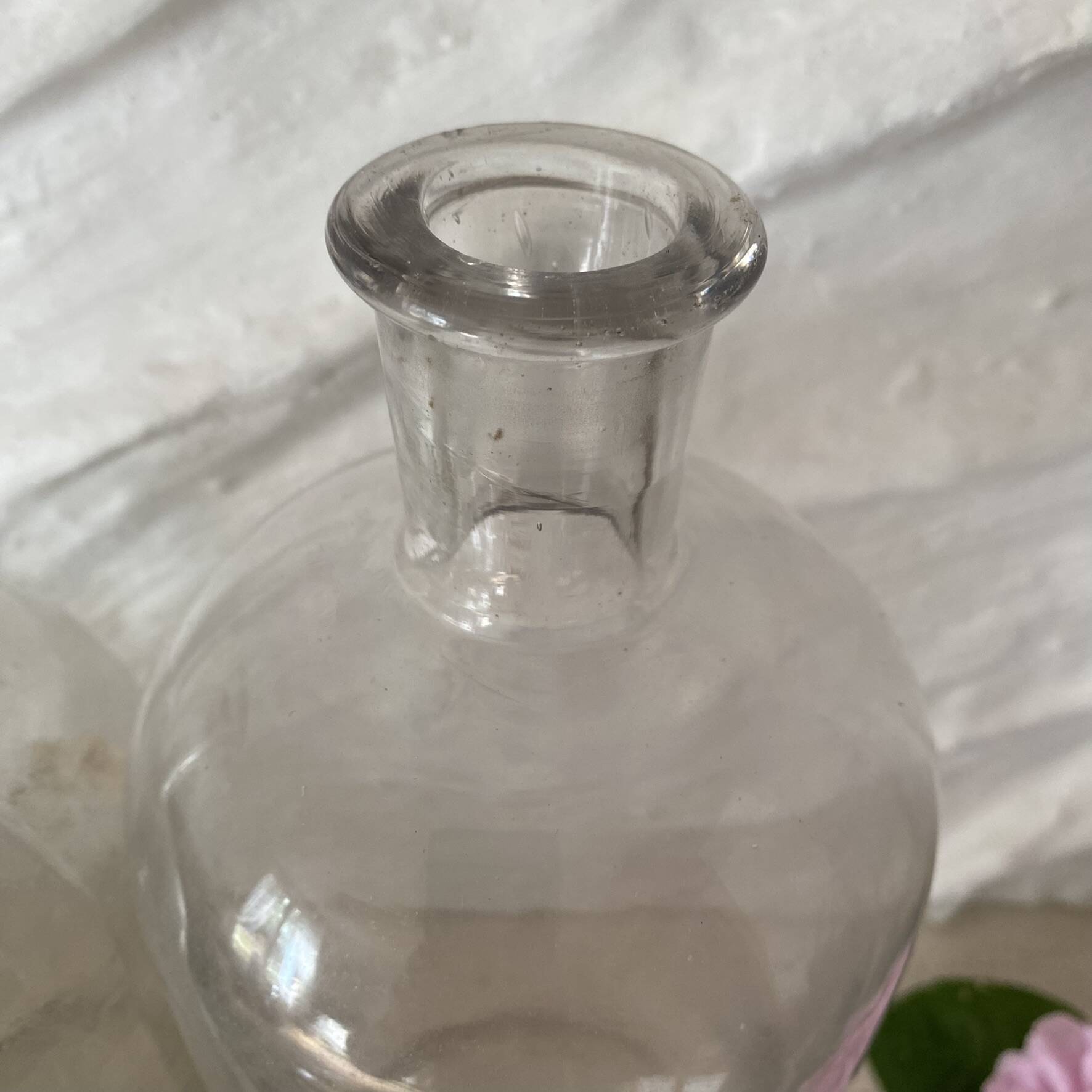 Old glass bottles pharmacy vials
