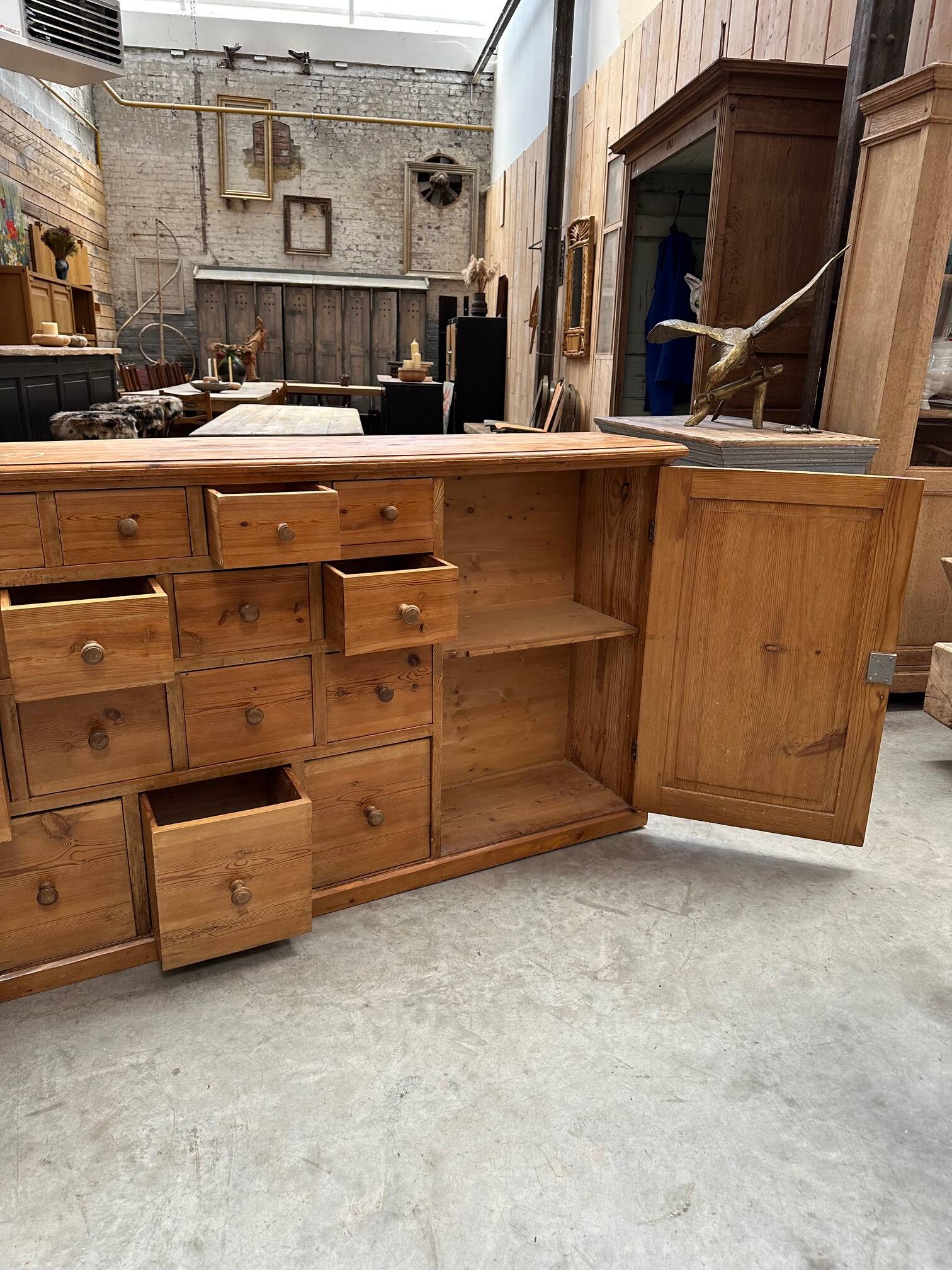 Large fir grocery cabinet