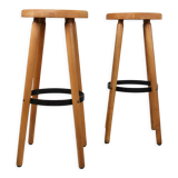 Vintage brutalist bar stools, 1960s
