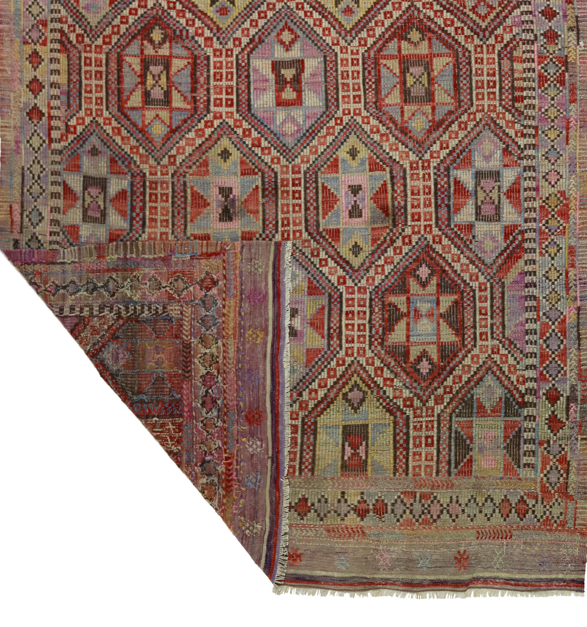Anatolian handmade kilim rug 288 cm x 166 cm