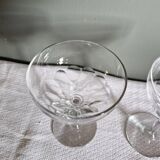 2 large antique champagne coupes, flat rim size - 13.5 cm