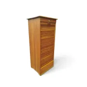 Oak tambour archive cabinet S.M.V. Silkeborg, Denmark 1920s–30s