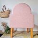 Banquette chauffeuse vintage dossier éventail – Style Art Déco – Rose