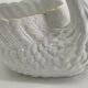 Vintage white and gold ceramic swan planter