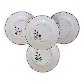 4 assiettes plates vintage de la manufacture des Salins 210638
