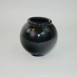 Black ceramic ball vase from Biot
