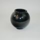 Black ceramic ball vase from Biot