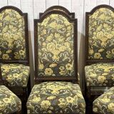 Set of 6 louis xiii beech chairs from the 1950s