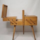 Wooden worker with spindle legs