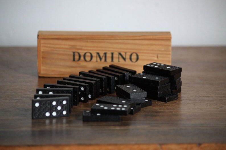 Wooden domino game