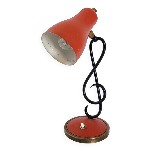 Lampe clé de sol vintage 1950