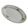 Oval plate Sarreguemines cream with pink gilding, antique.