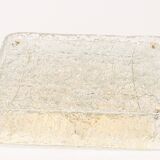 Square glass ice Murano ceiling light, Kaiser, Germany, 1970s