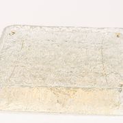 Square glass ice Murano ceiling light, Kaiser, Germany, 1970s
