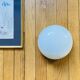 Ceiling light or half-moon wall light, half-spherical, 20 cm, opal glass.
