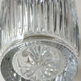 Vintage vase with stylish design, in finely cut Bohemian crystal -Star patterns, diamond points
