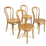 4 Scandinavian beech chairs, Sweden, 1970