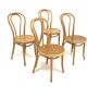 4 chaises scandinave en hêtre, Suède, 1970