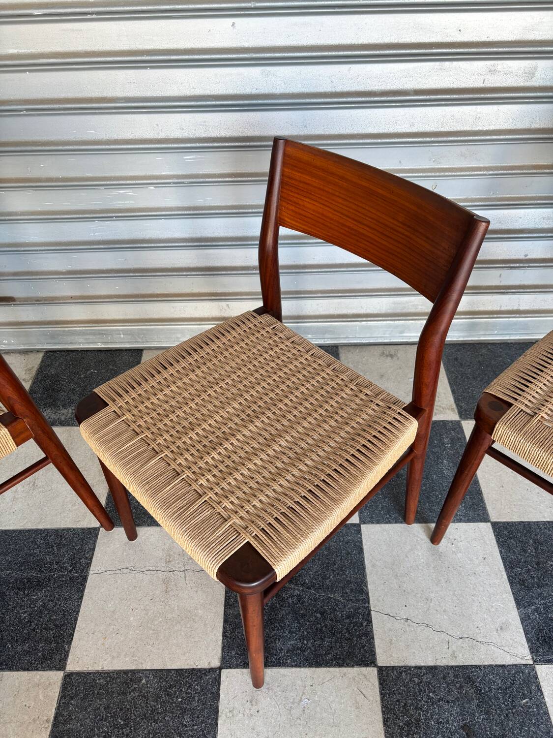 Set of 5 chairs from the 1950s designed by Georg Leowald.