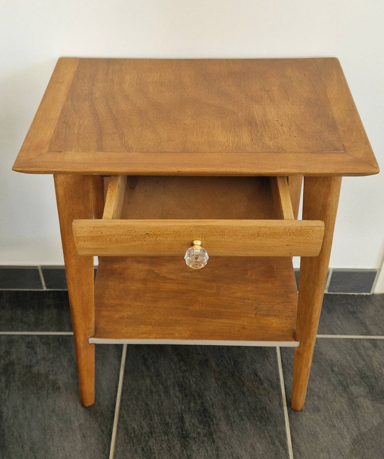 1950s side table with compass legs