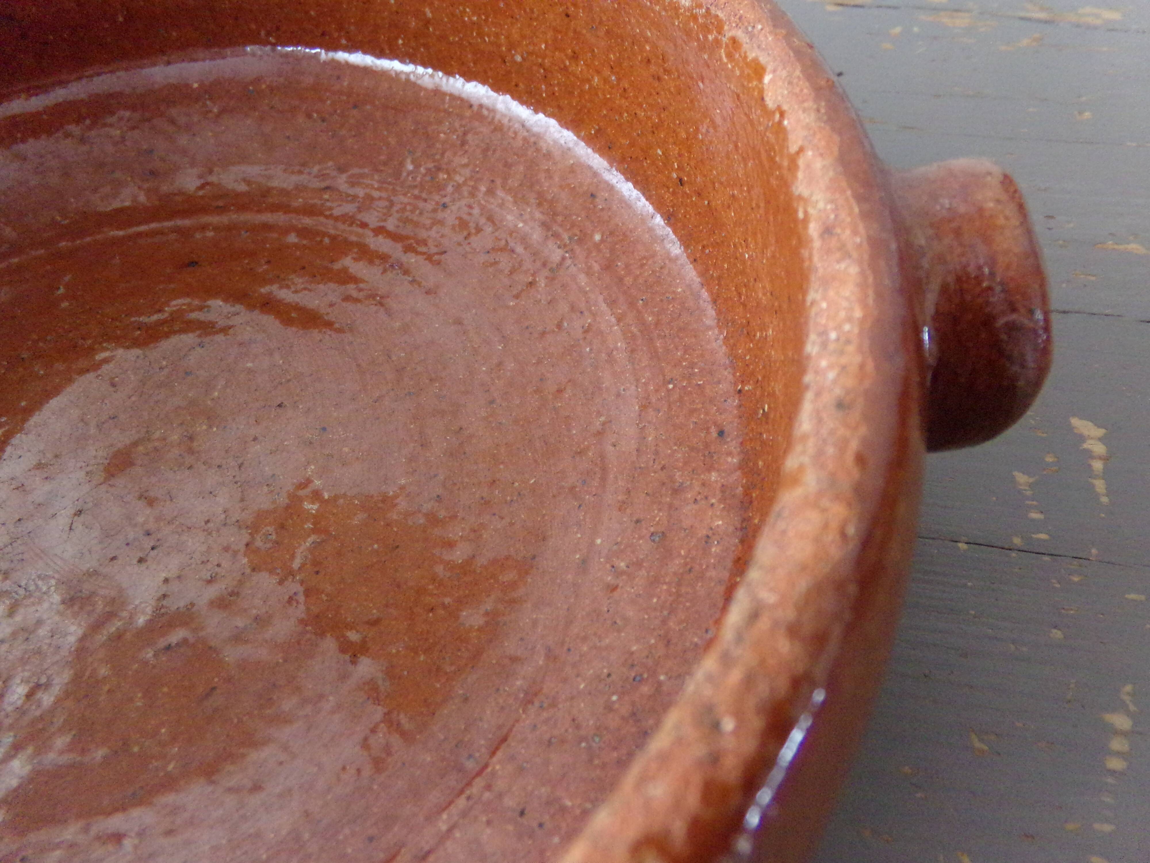 Old dish in glazed terracotta small model