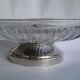 Glass Art Deco bowl with metal base